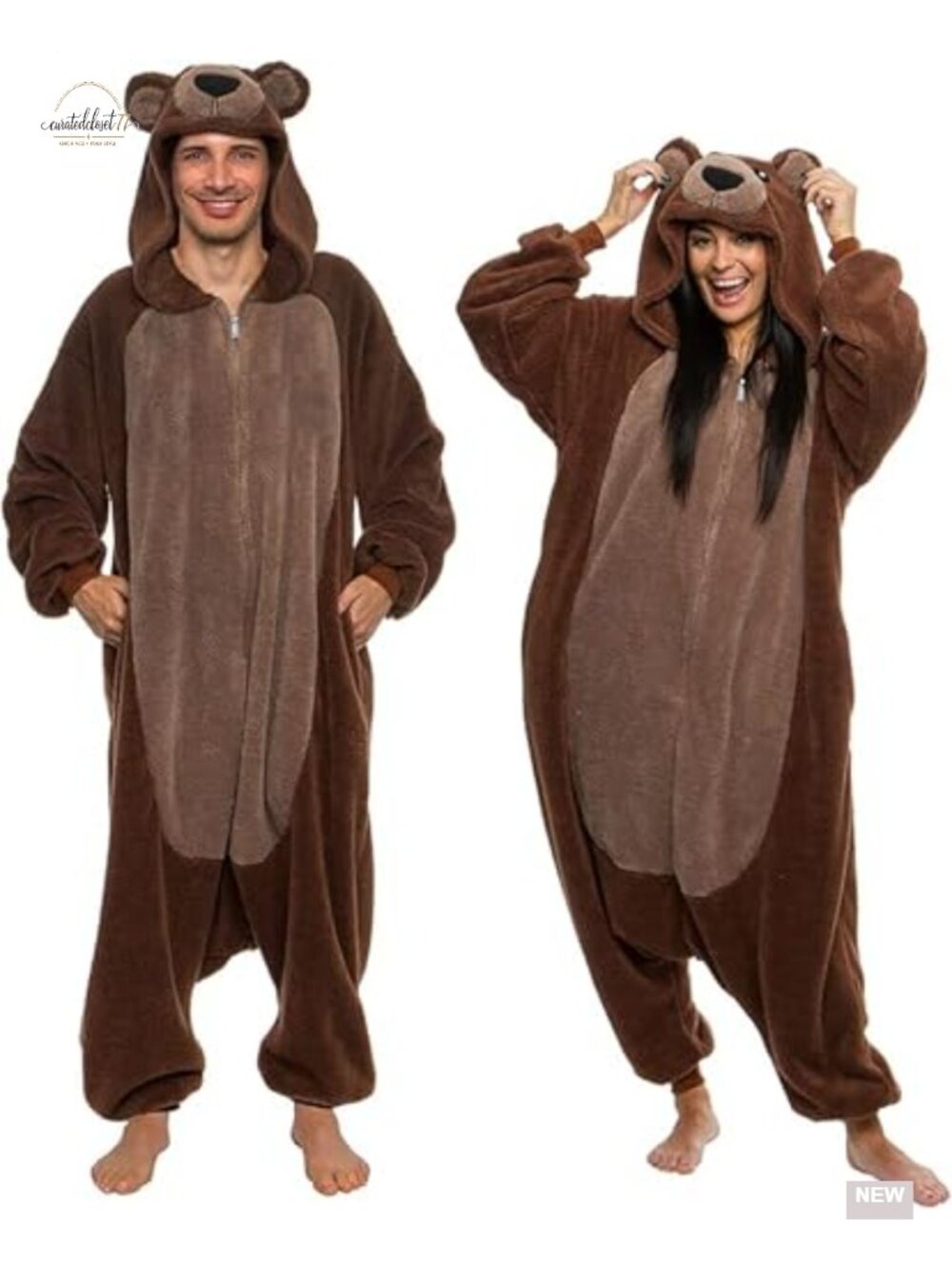 Sherpa Bear Onesie Adult Animal Halloween Costume Plush Teddy One Piece Cosplay